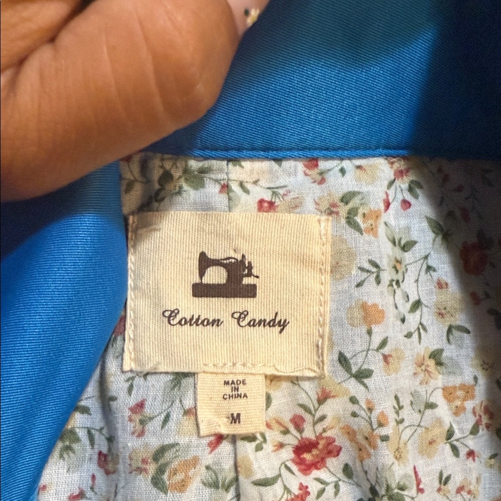 Cotton Candy Vibrant Blue Trench Coat - Picture 2 of 10